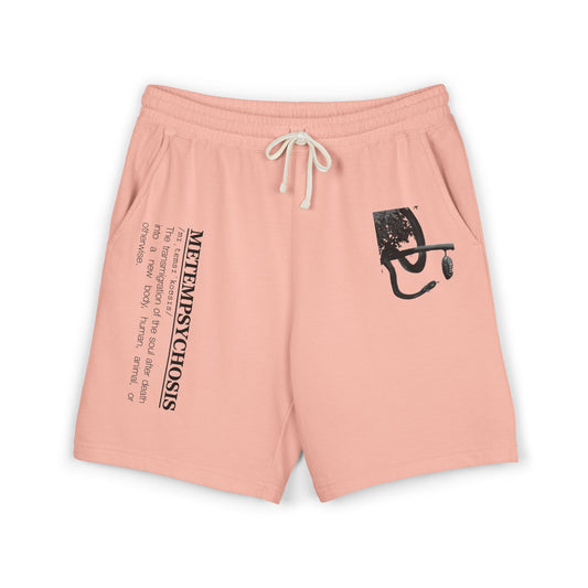 Distressed Smiley Face Sweat Shorts | Text Graphic