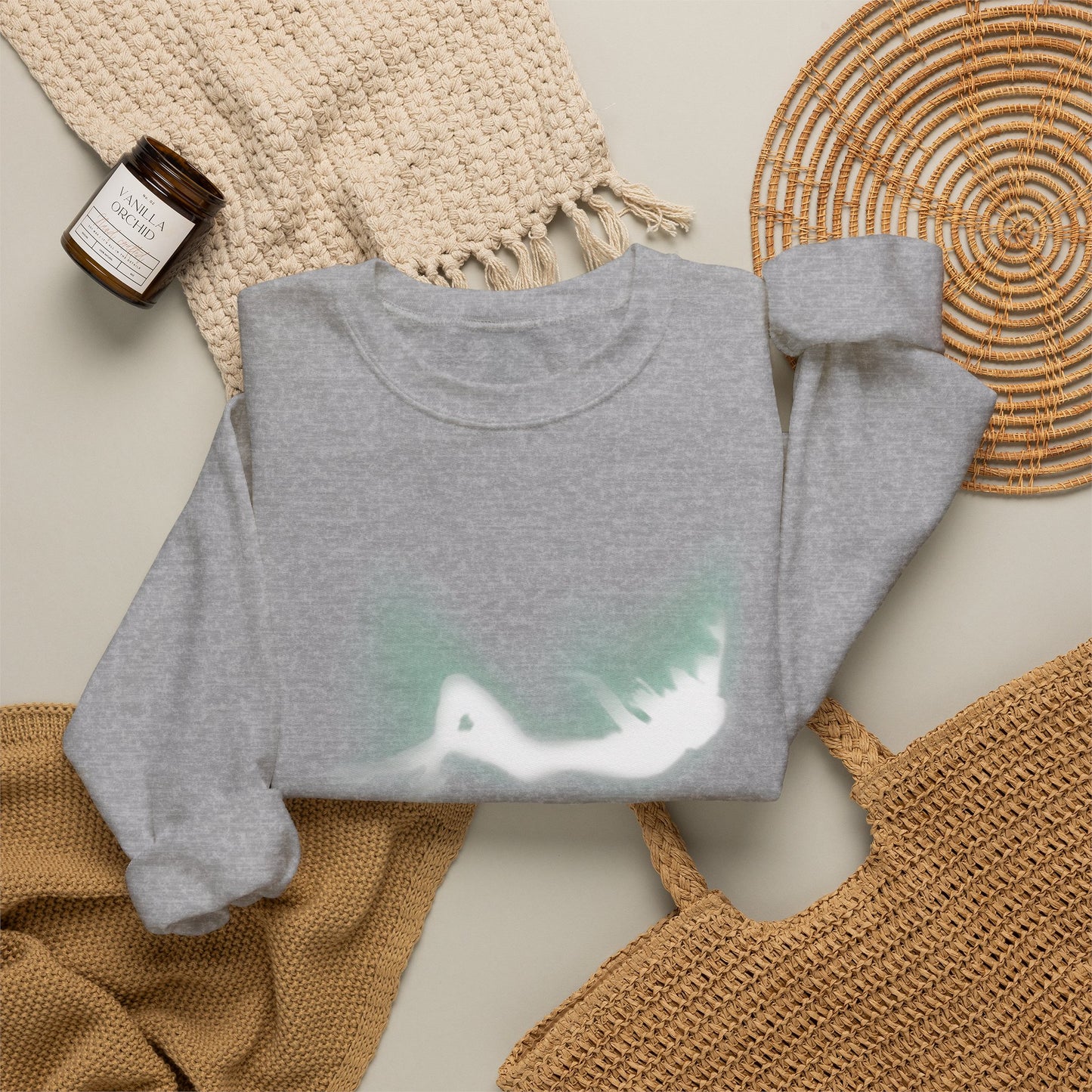Minimal Ghost Illustration Sweatshirt | Soft Spooky Artwork