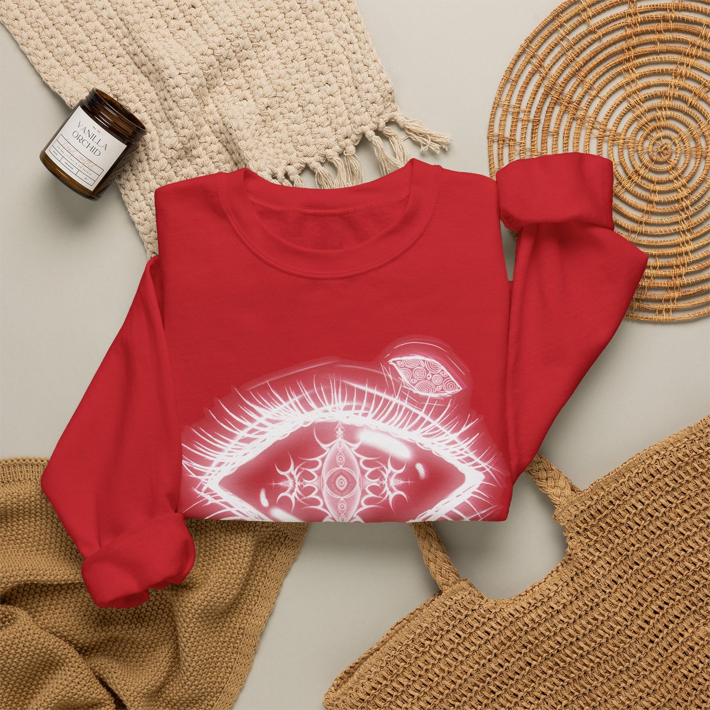 Sonder eye graphic Sweatshirt | poetic text sleeve crewneck