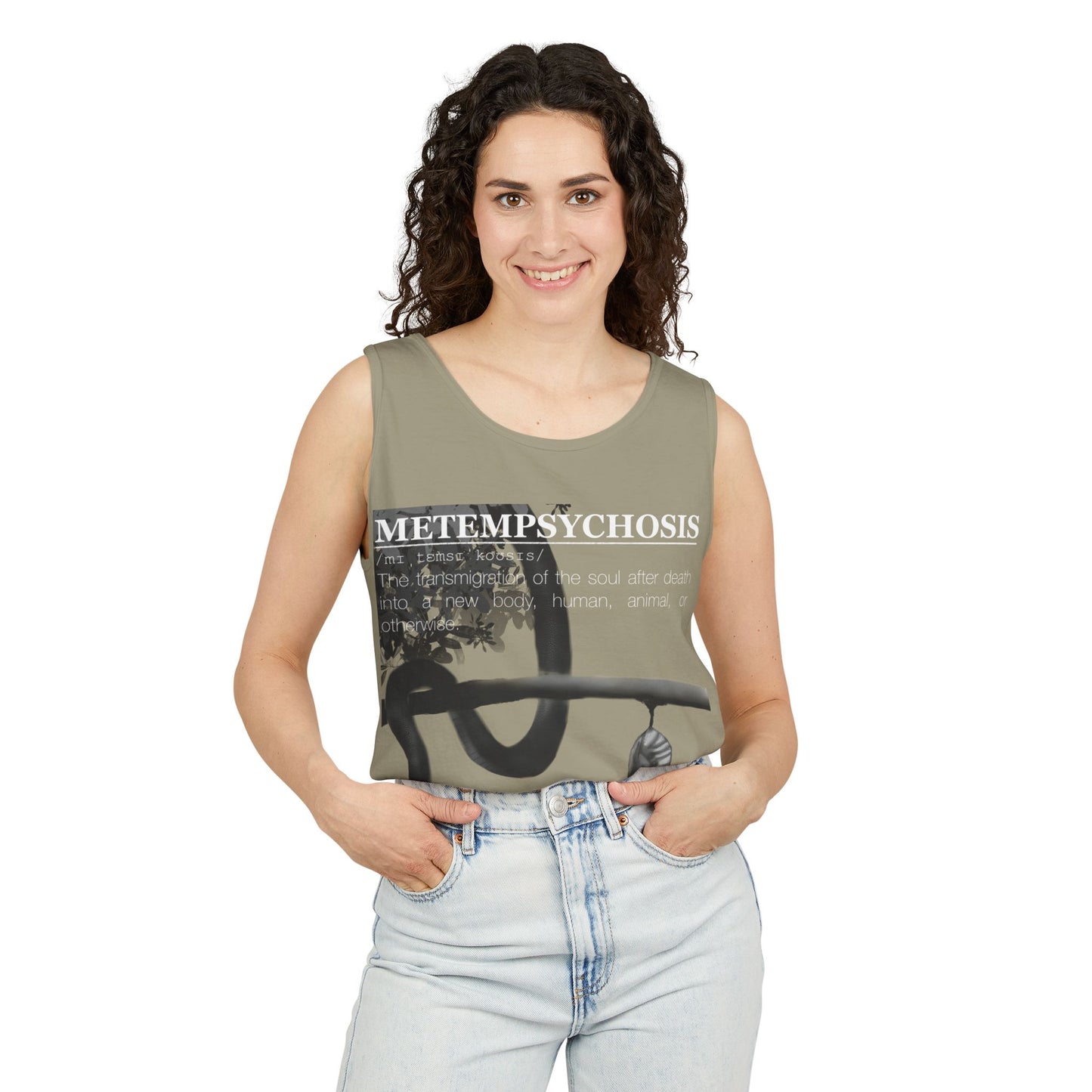 Metempsychosis Snake Coil tank top | Philosophical Graphic Tee