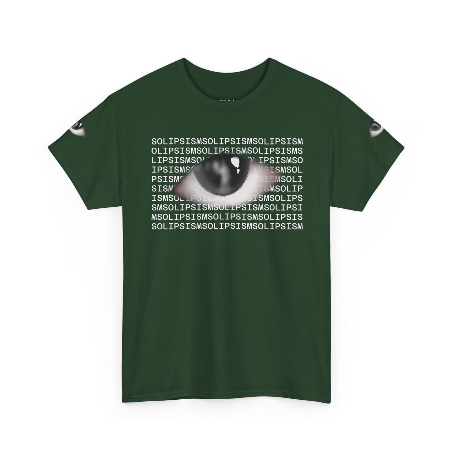 Monochrome Lip Print Tee | Repeated Text Pattern, Minimal Graphic Shirt