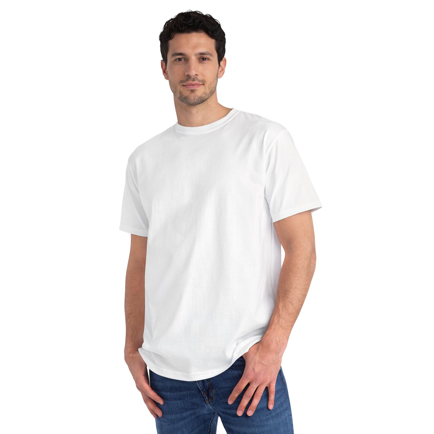 Monochrome Eye with Repeated Text T-Shirt | Graphic Back Print