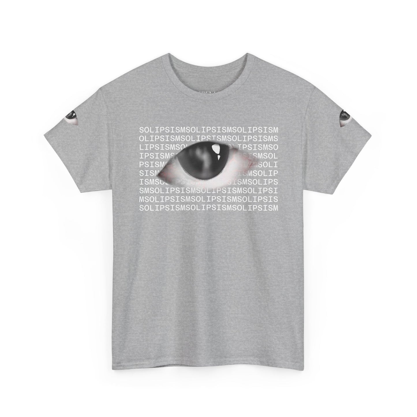 Monochrome Lip Print Tee | Repeated Text Pattern, Minimal Graphic Shirt