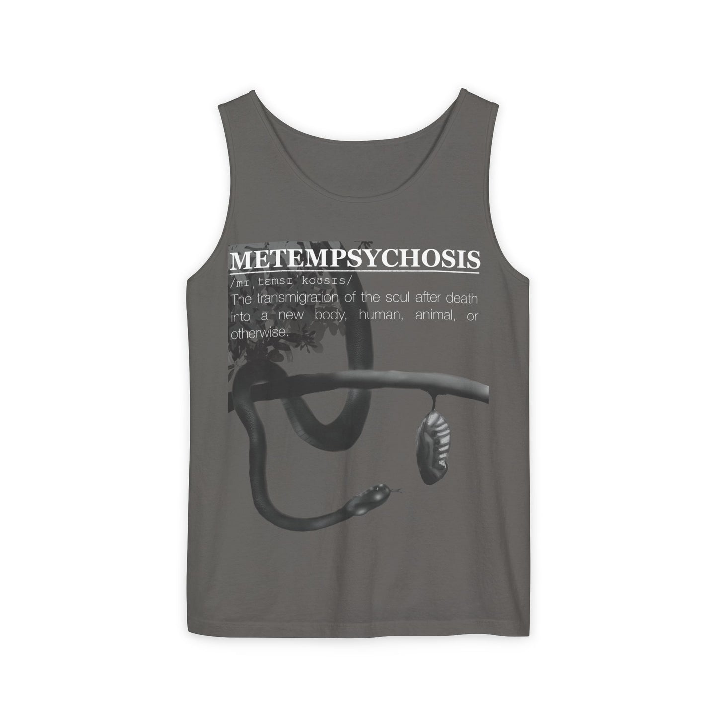 Metempsychosis Snake Coil tank top | Philosophical Graphic Tee