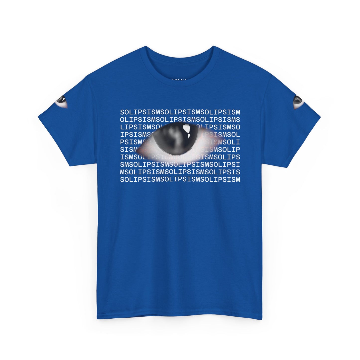 Monochrome Lip Print Tee | Repeated Text Pattern, Minimal Graphic Shirt