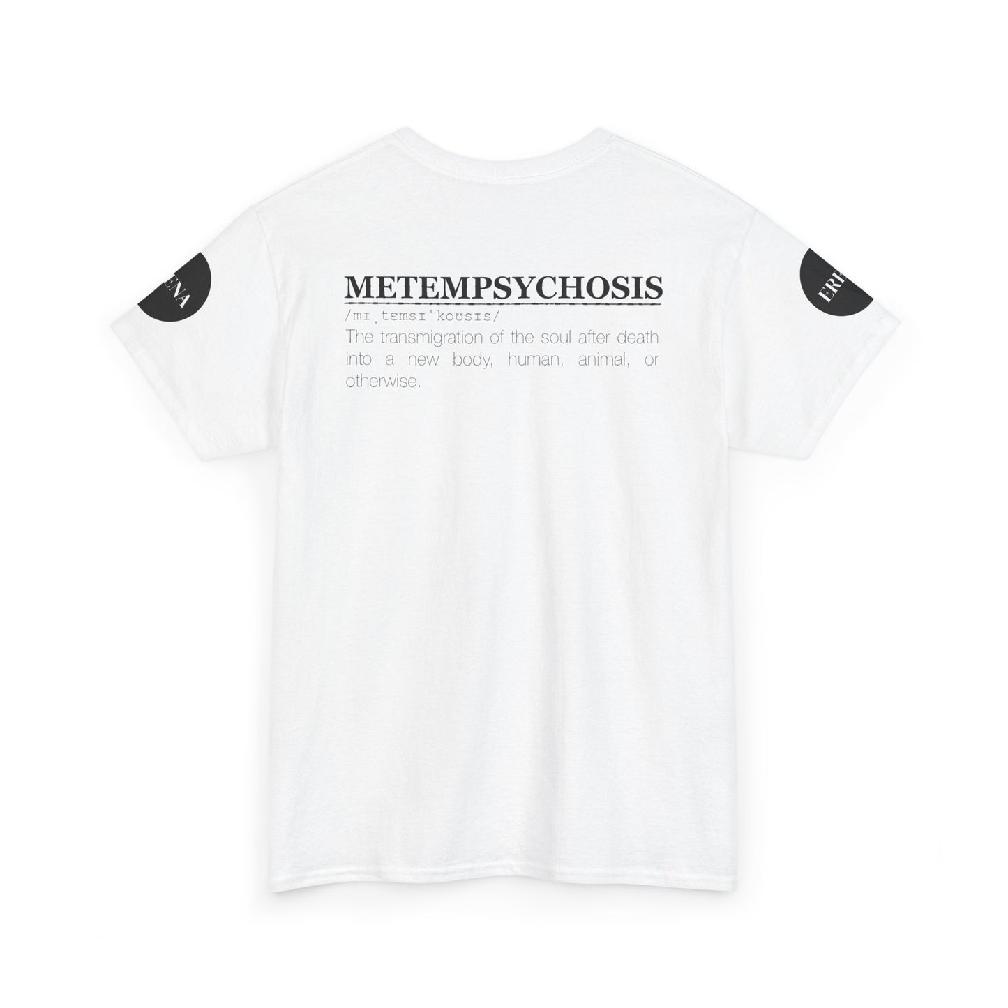 Metempsychosis Snake Illustration Tee | Monochrome Botanical Art