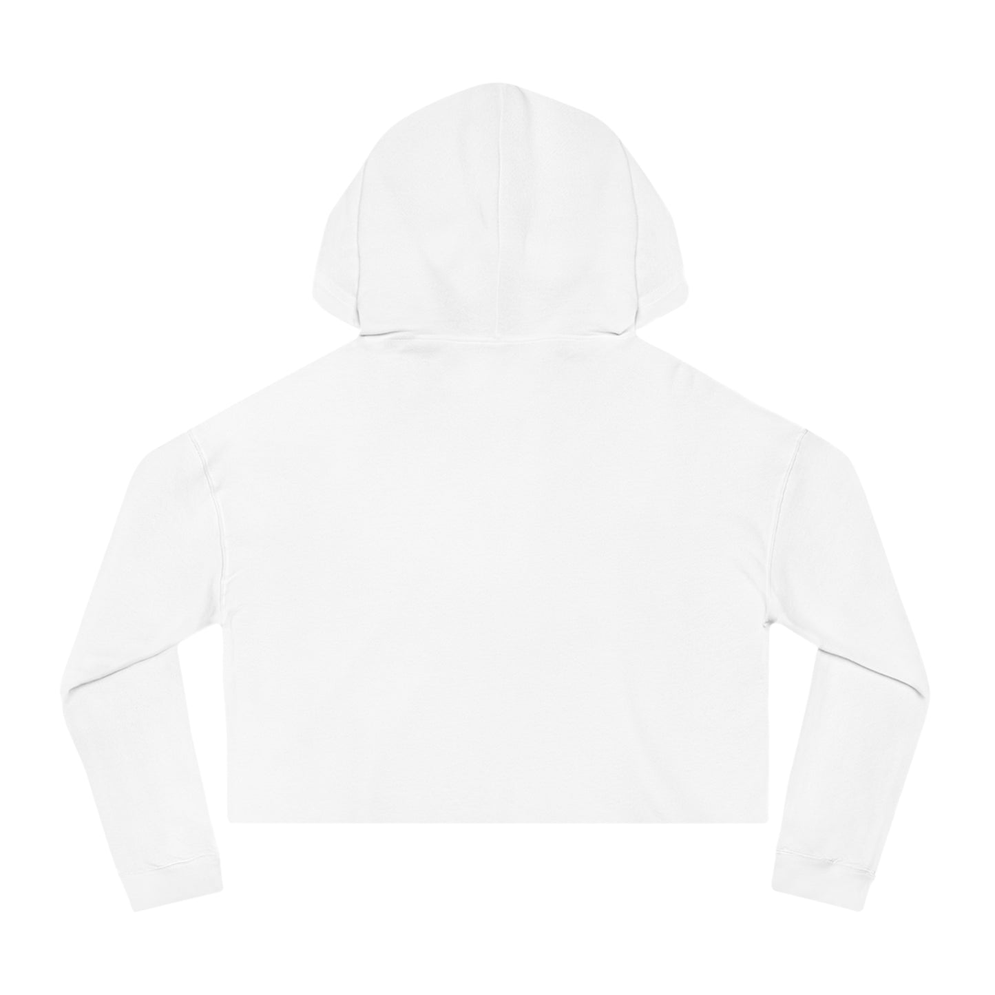 Cropped Hoodie — Black Abstract Shark Graphic