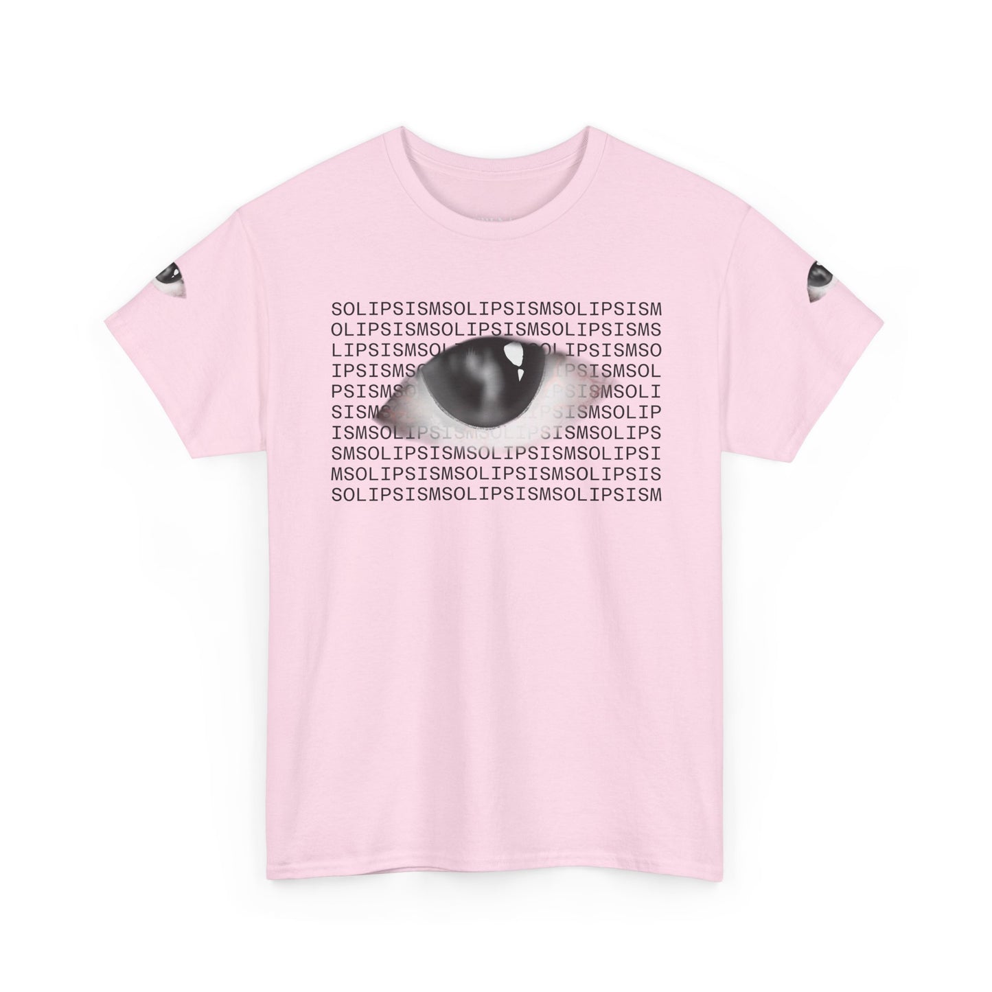 Monochrome Lip Print Tee | Repeated Text Pattern, Minimal Graphic Shirt
