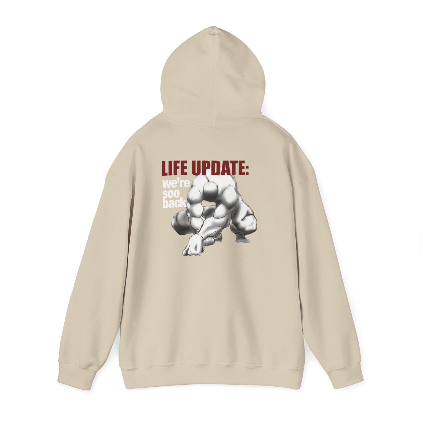 Life On Pause gorilla illustration Hoodie | Back print statement sweatshirt
