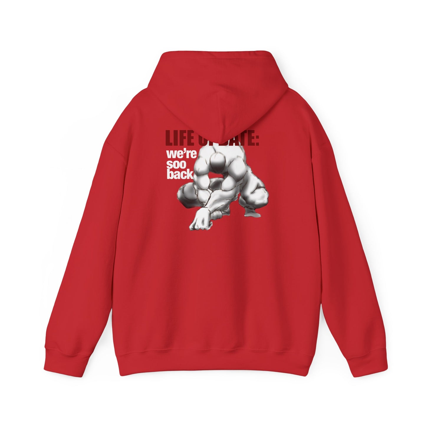 Life On Pause gorilla illustration Hoodie | Back print statement sweatshirt