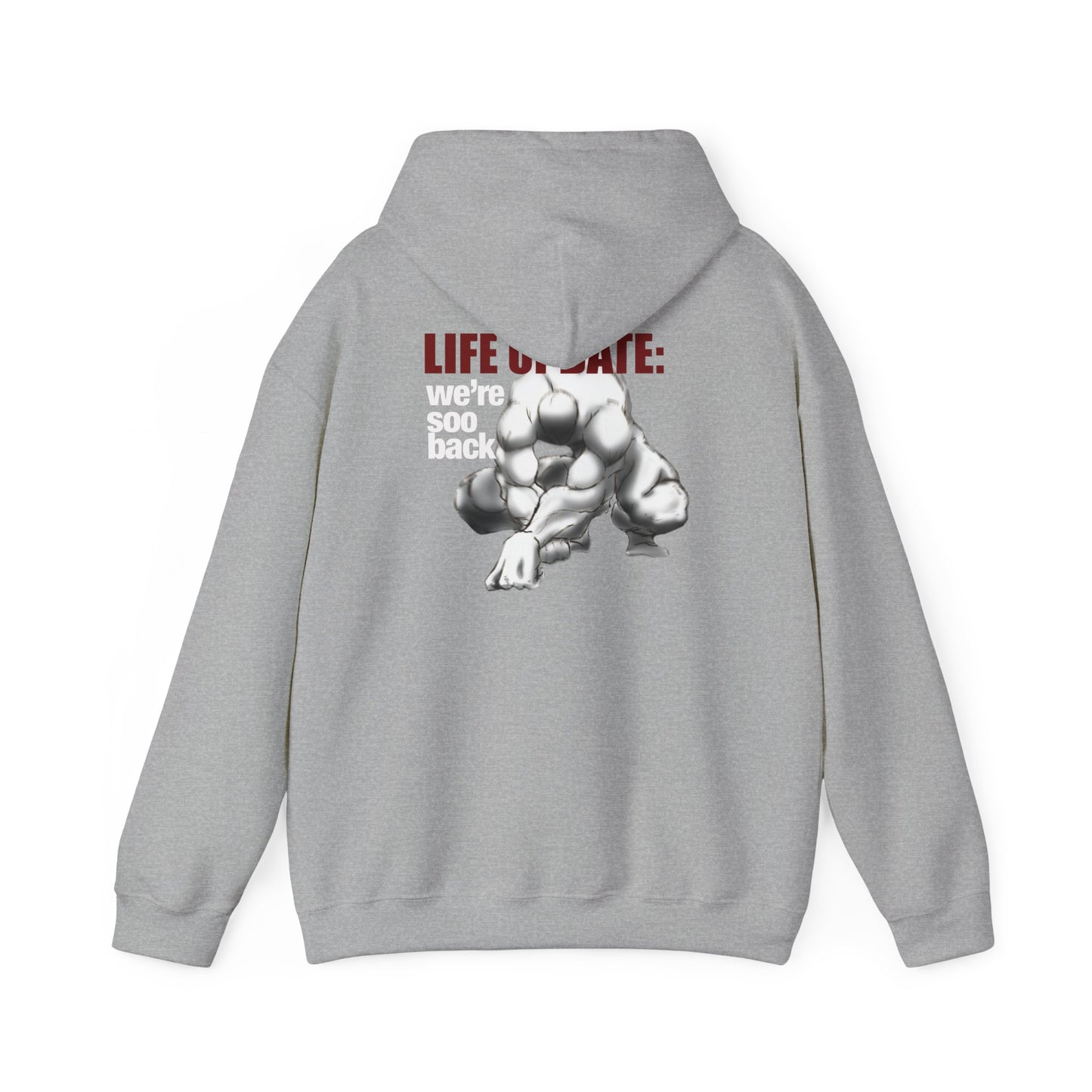 Life On Pause gorilla illustration Hoodie | Back print statement sweatshirt