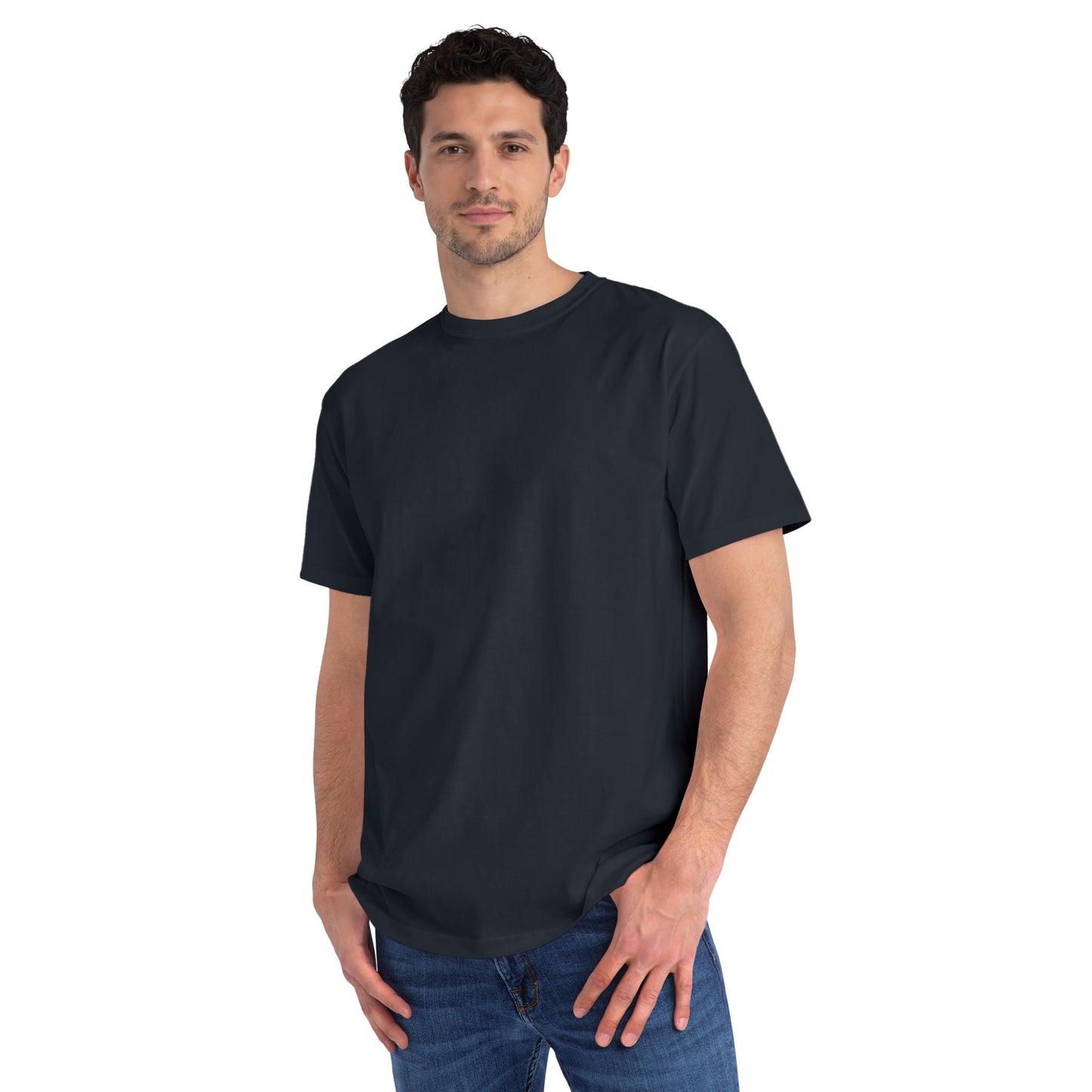 Monochrome Eye with Repeated Text T-Shirt | Graphic Back Print