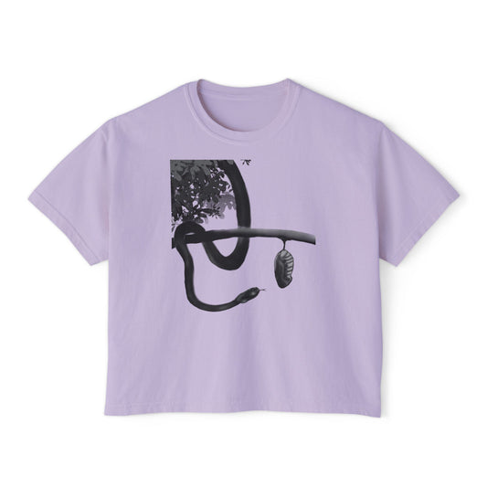 Metempsychosis snake and cocoon Women's Boxy Tee | philosophical graphic tee