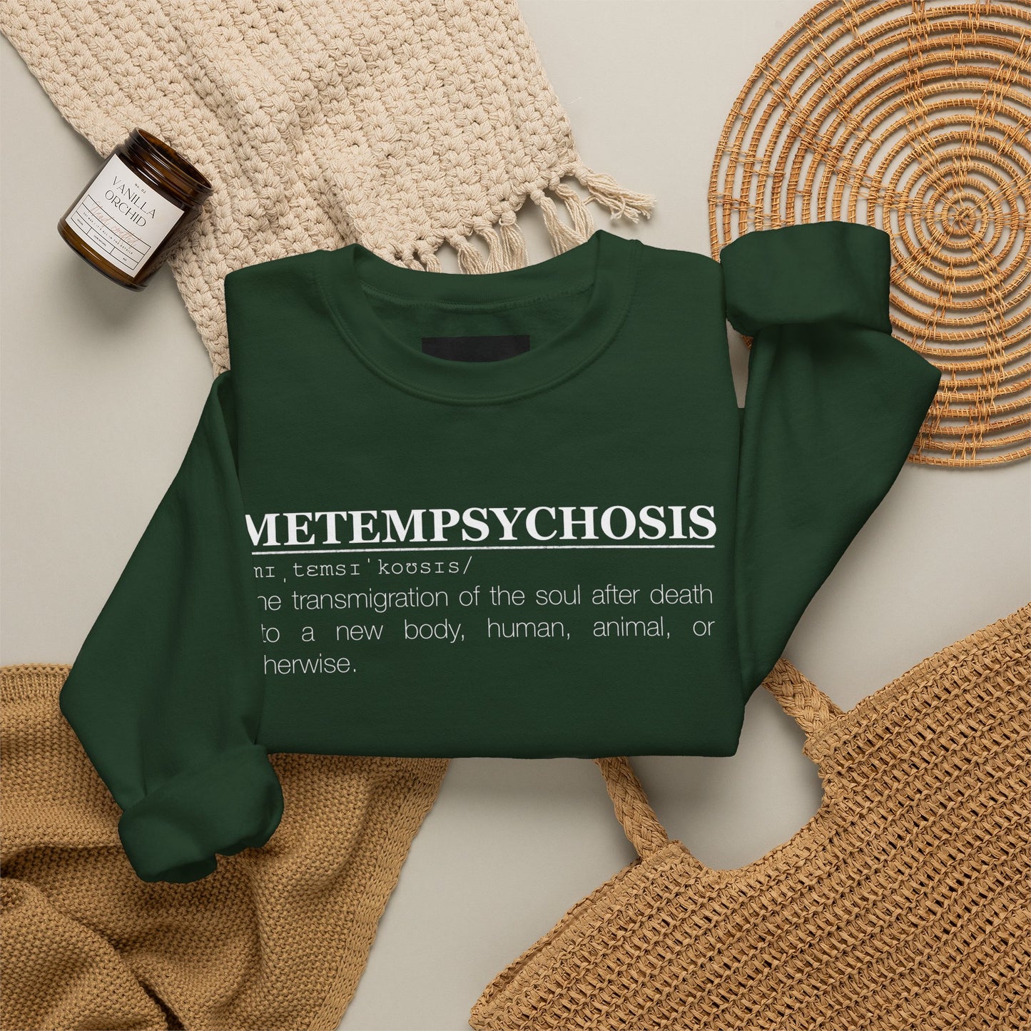 Metempsychosis Snake & Mirror Crewneck Sweatshirt