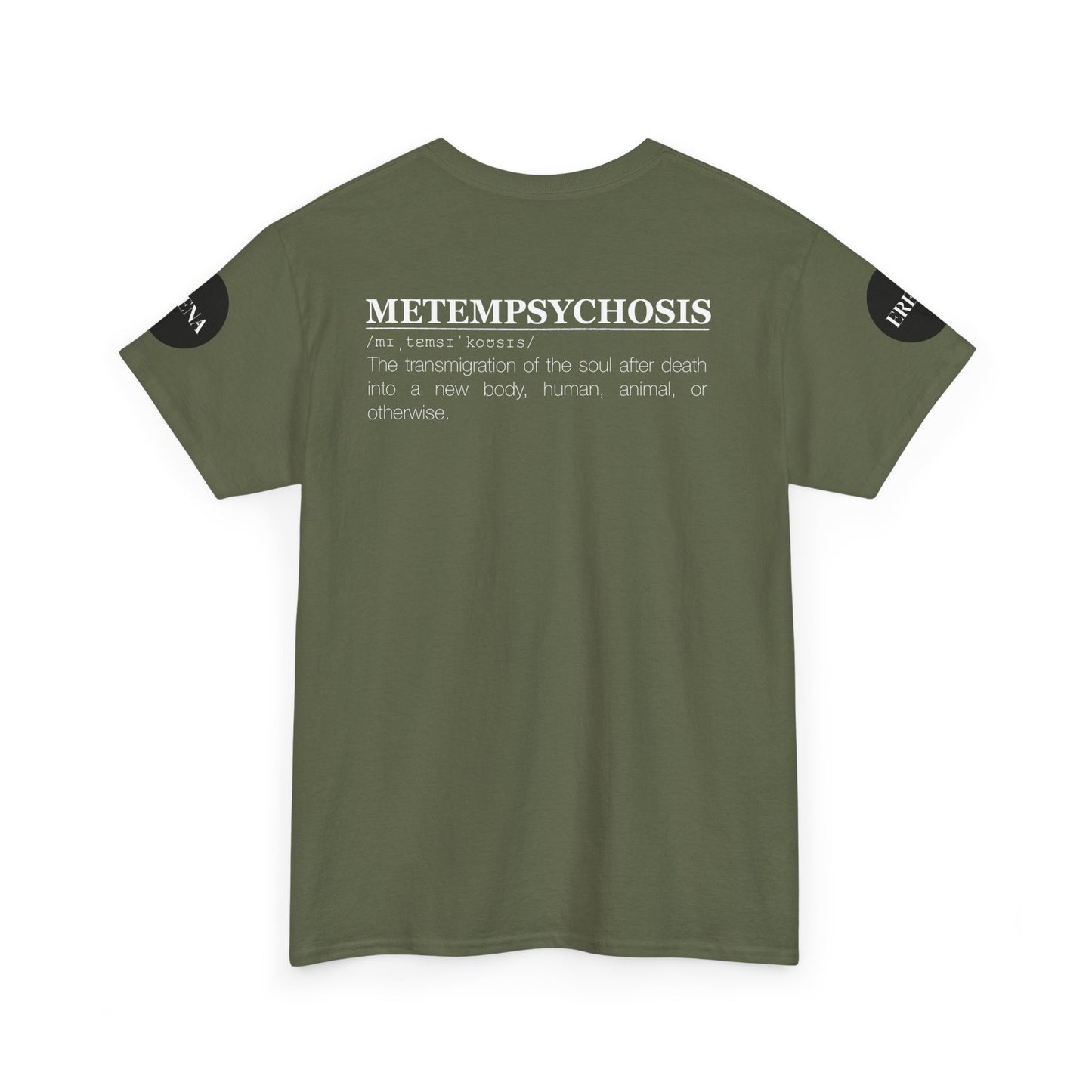 Metempsychosis Snake Illustration Tee | Monochrome Botanical Art