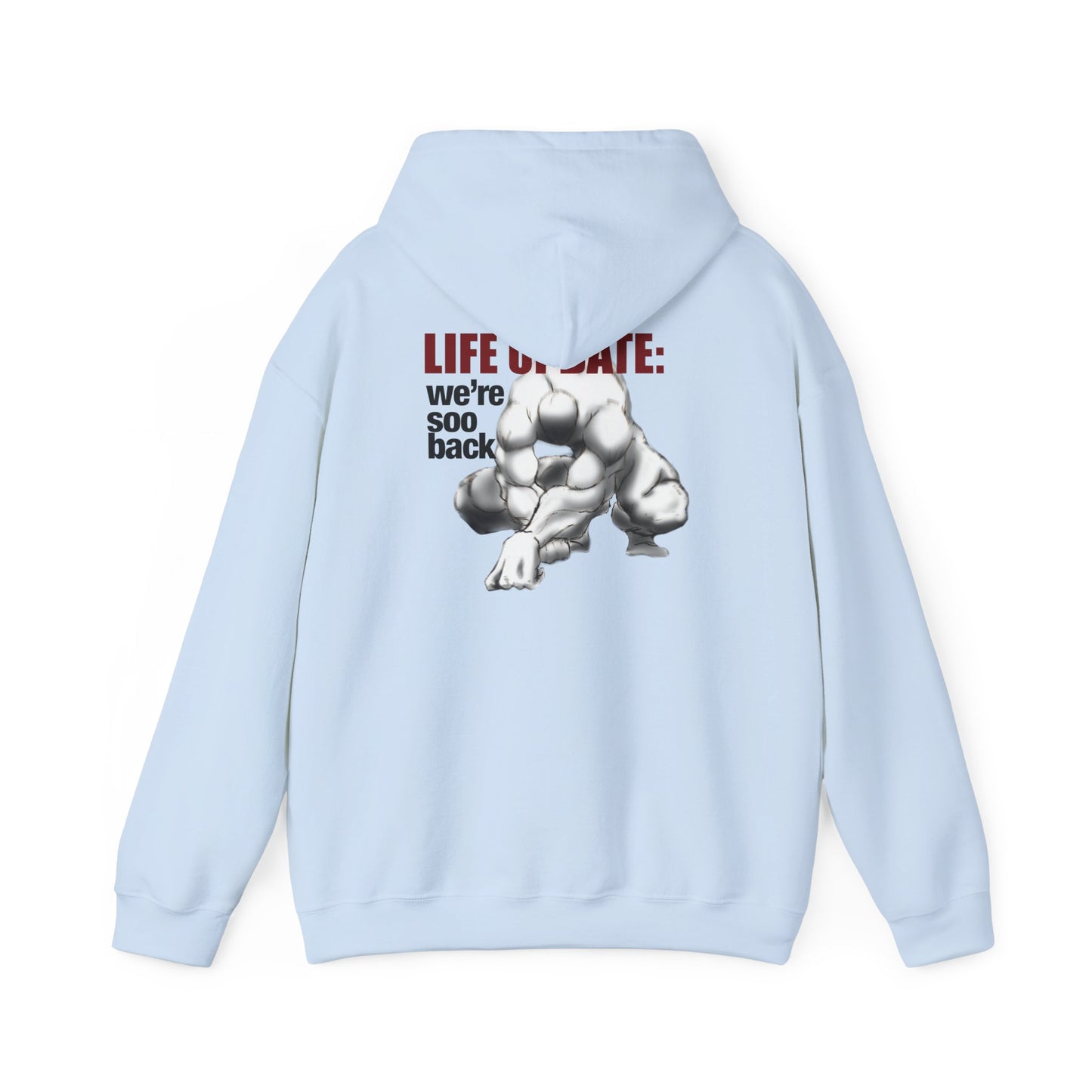 Life On Pause gorilla illustration Hoodie | Back print statement sweatshirt