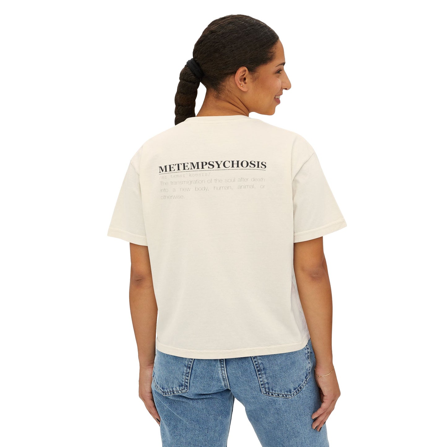 Metempsychosis snake and cocoon Women's Boxy Tee | philosophical graphic tee