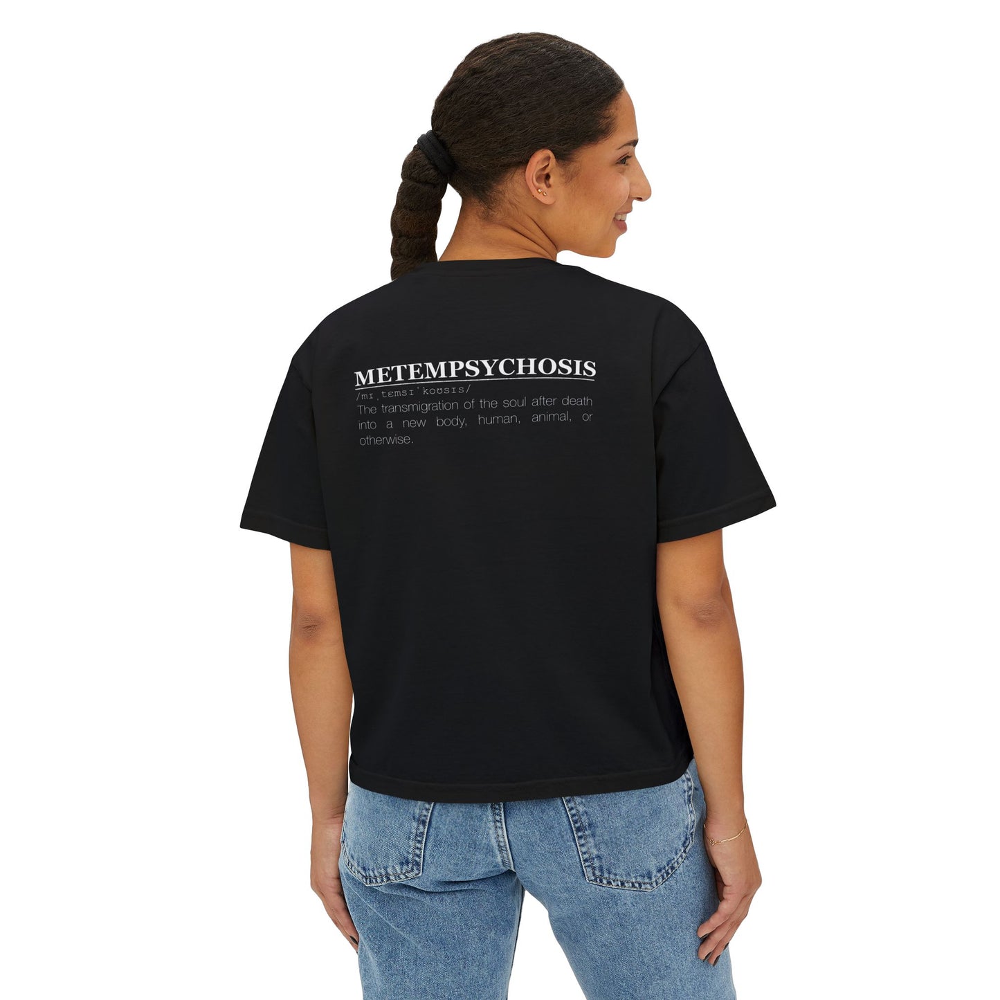Metempsychosis snake and cocoon Women's Boxy Tee | philosophical graphic tee