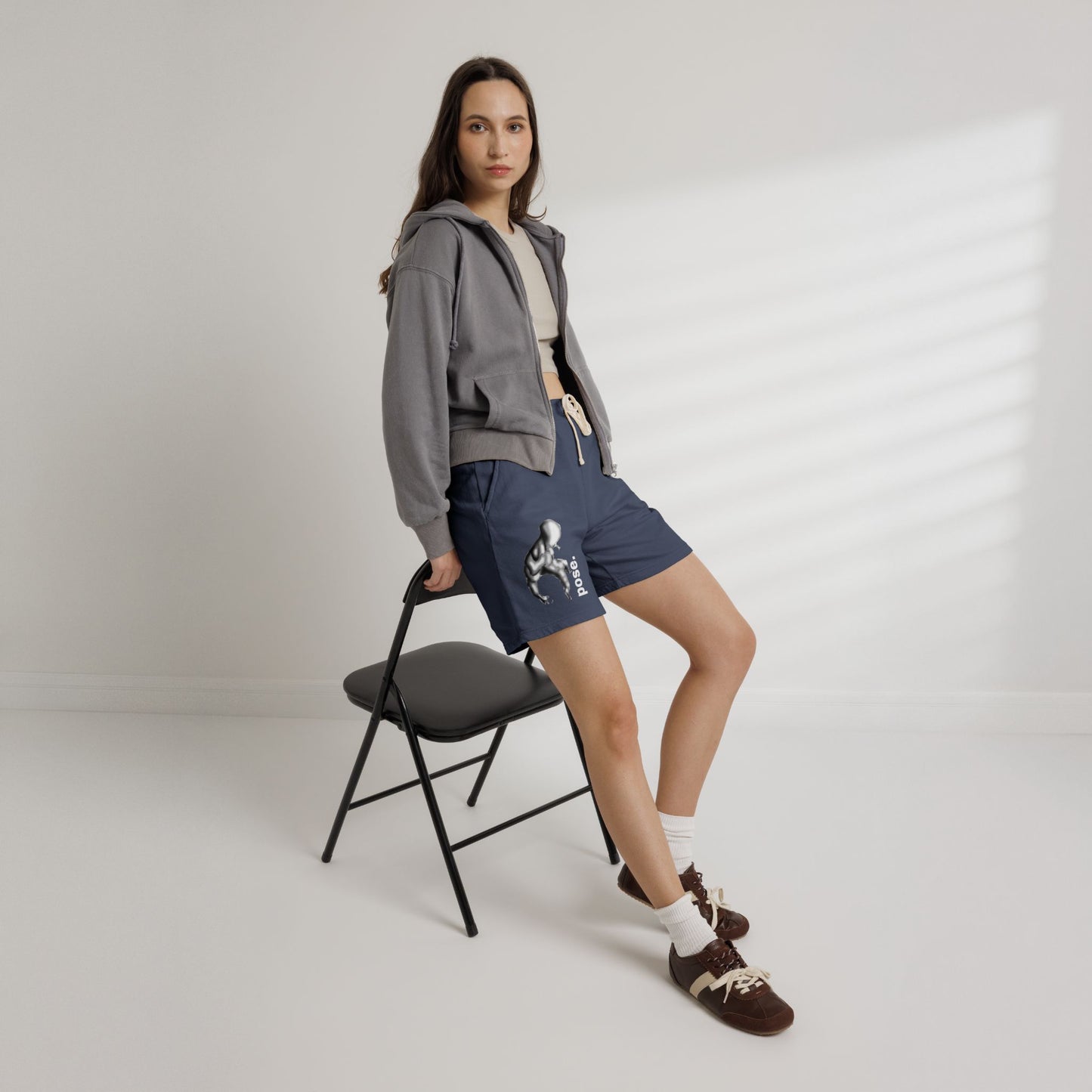 Abstract Figure Pose sweat shorts | Minimal Graphic
