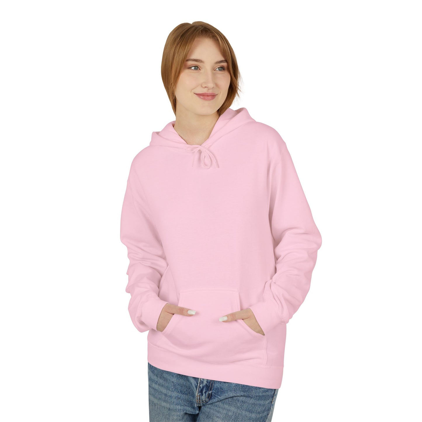 Sonder eye illustration Hoodie | Back graphic, neon pink text