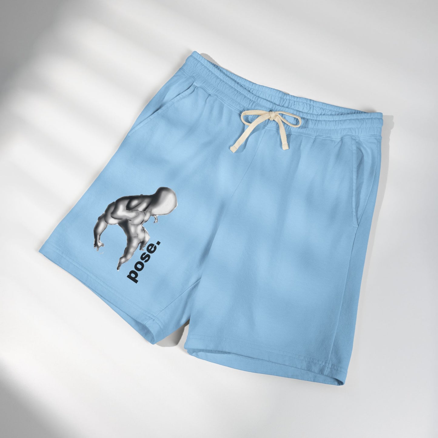 Abstract Figure Pose sweat shorts | Minimal Graphic