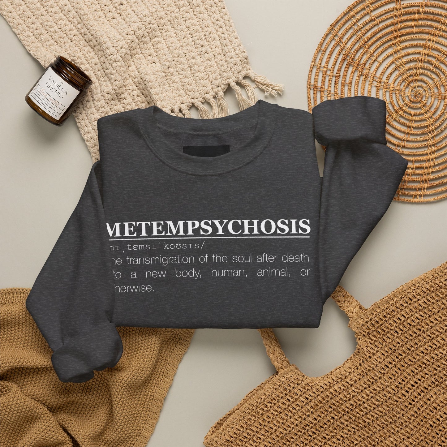 Metempsychosis Snake & Mirror Crewneck Sweatshirt