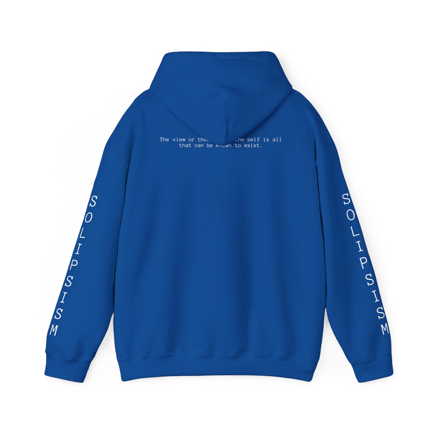 Solipsism Eye Graphic Hoodie | Solipsism Text Sleeve Pullover