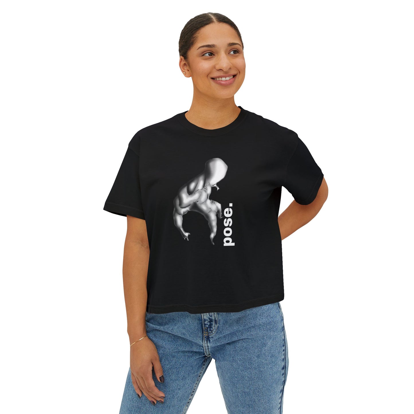 Surreal Sculpted Figure pose. Tee | Minimalist Art, Monochrome