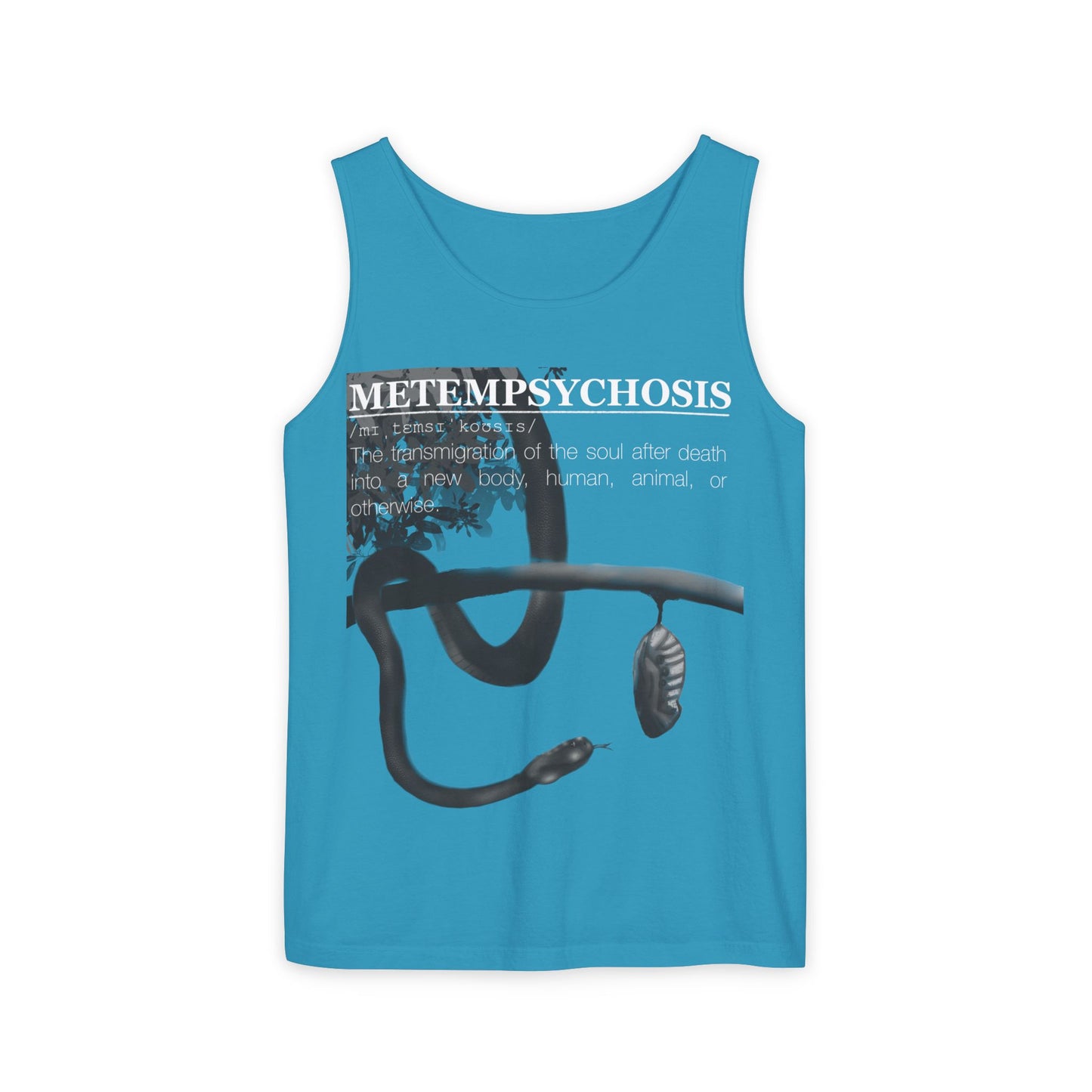 Metempsychosis Snake Coil tank top | Philosophical Graphic Tee