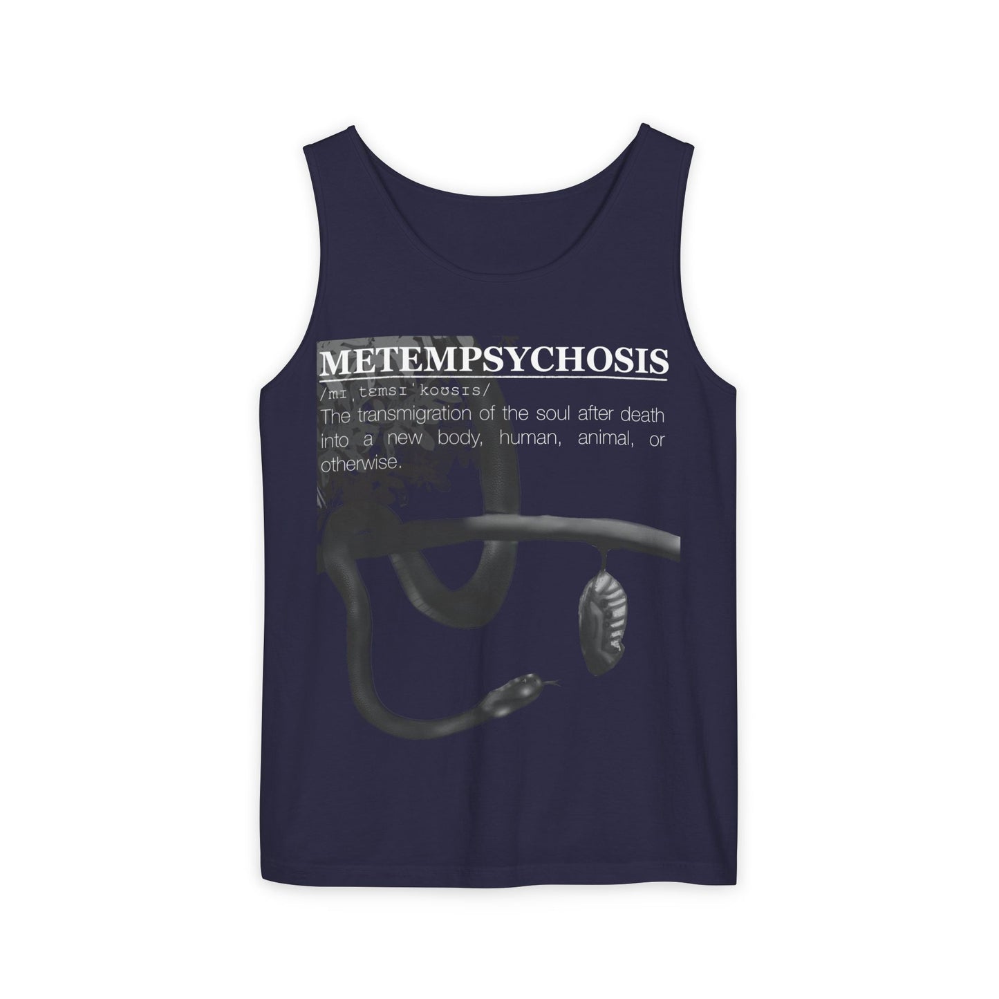 Metempsychosis Snake Coil tank top | Philosophical Graphic Tee