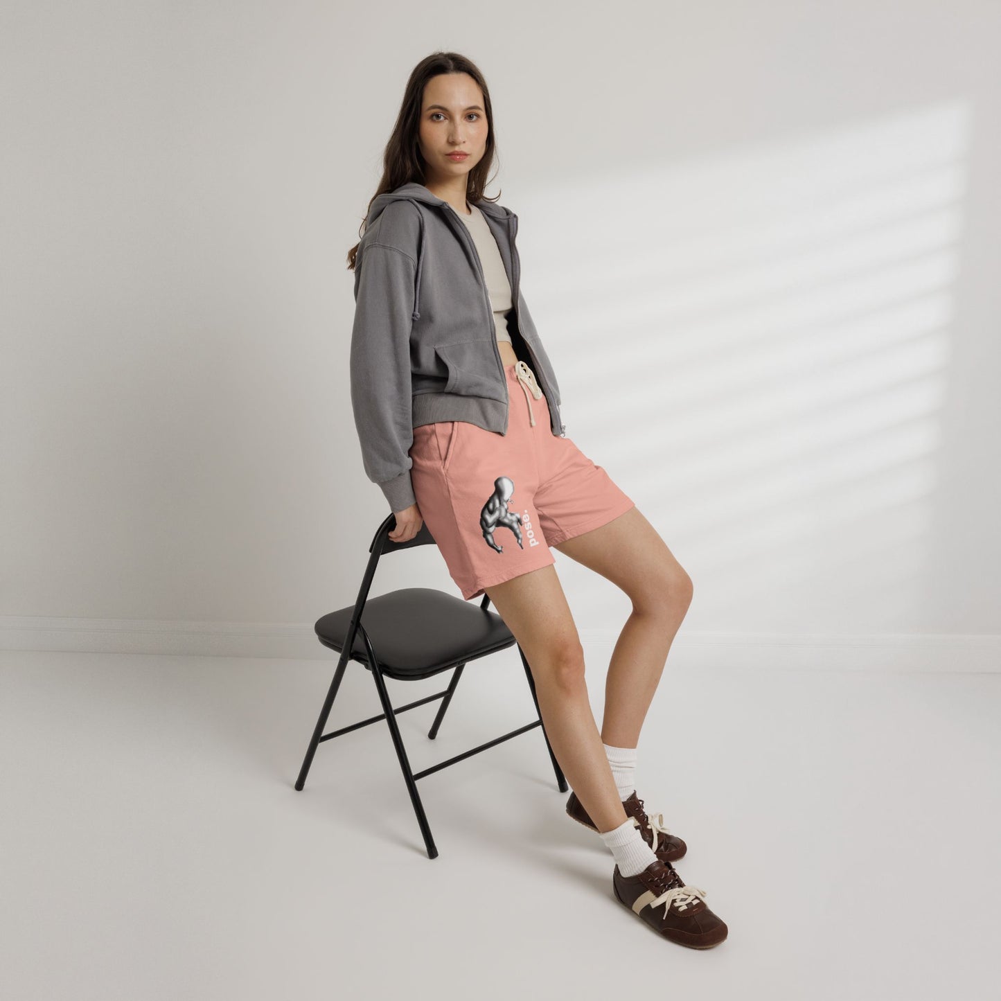 Abstract Figure Pose sweat shorts | Minimal Graphic