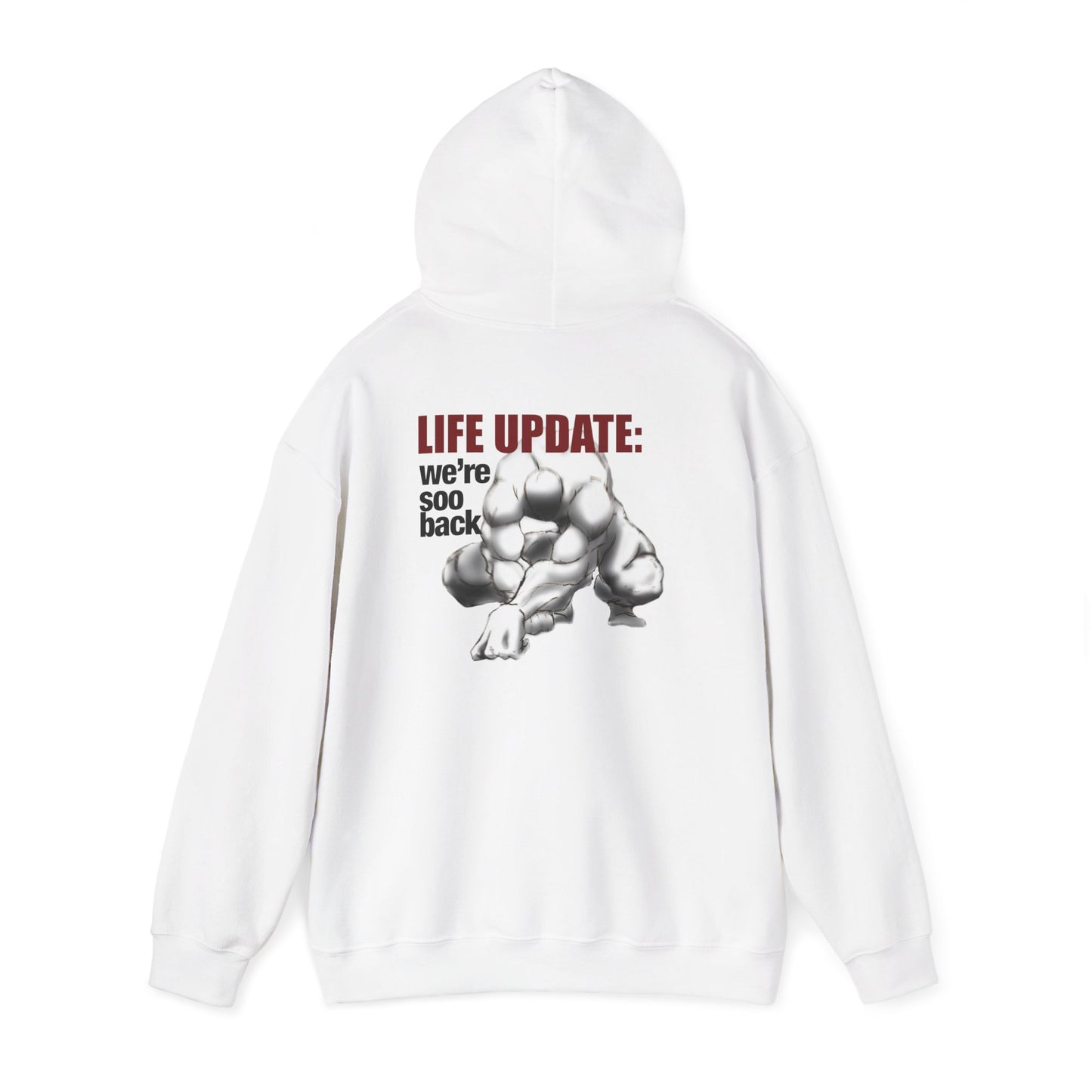 Life On Pause gorilla illustration Hoodie | Back print statement sweatshirt