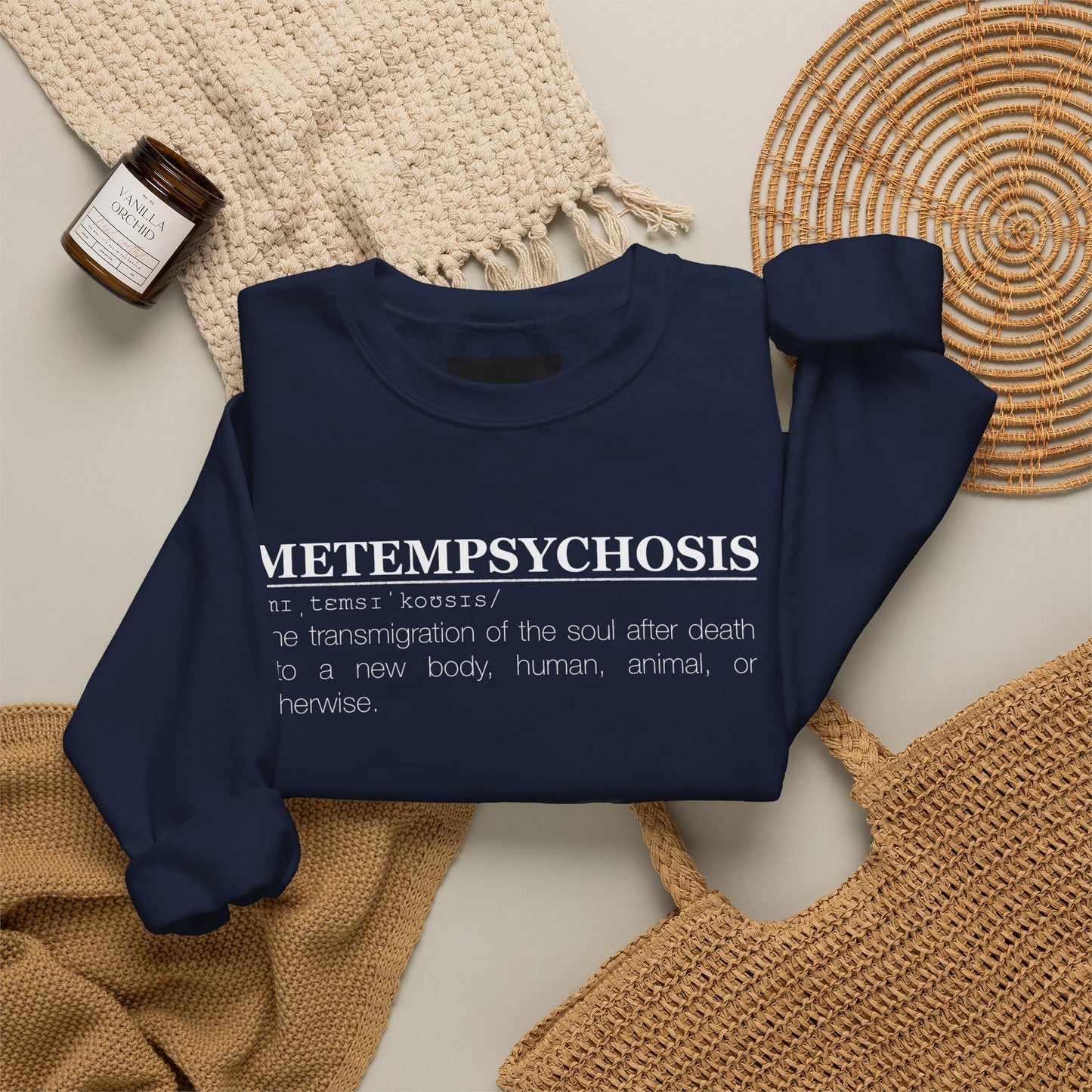 Metempsychosis Snake & Mirror Crewneck Sweatshirt