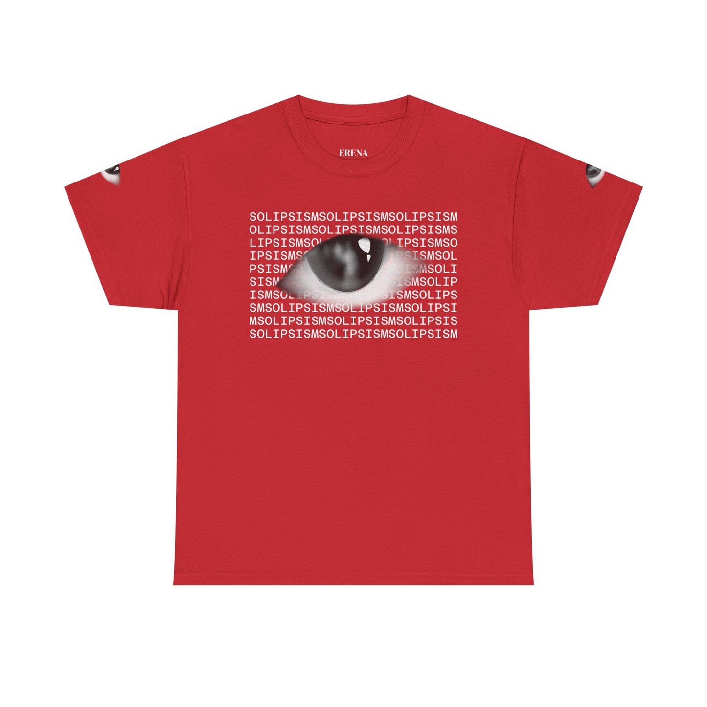 Monochrome Lip Print Tee | Repeated Text Pattern, Minimal Graphic Shirt