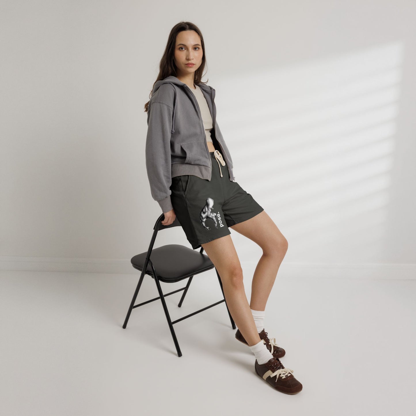 Abstract Figure Pose sweat shorts | Minimal Graphic