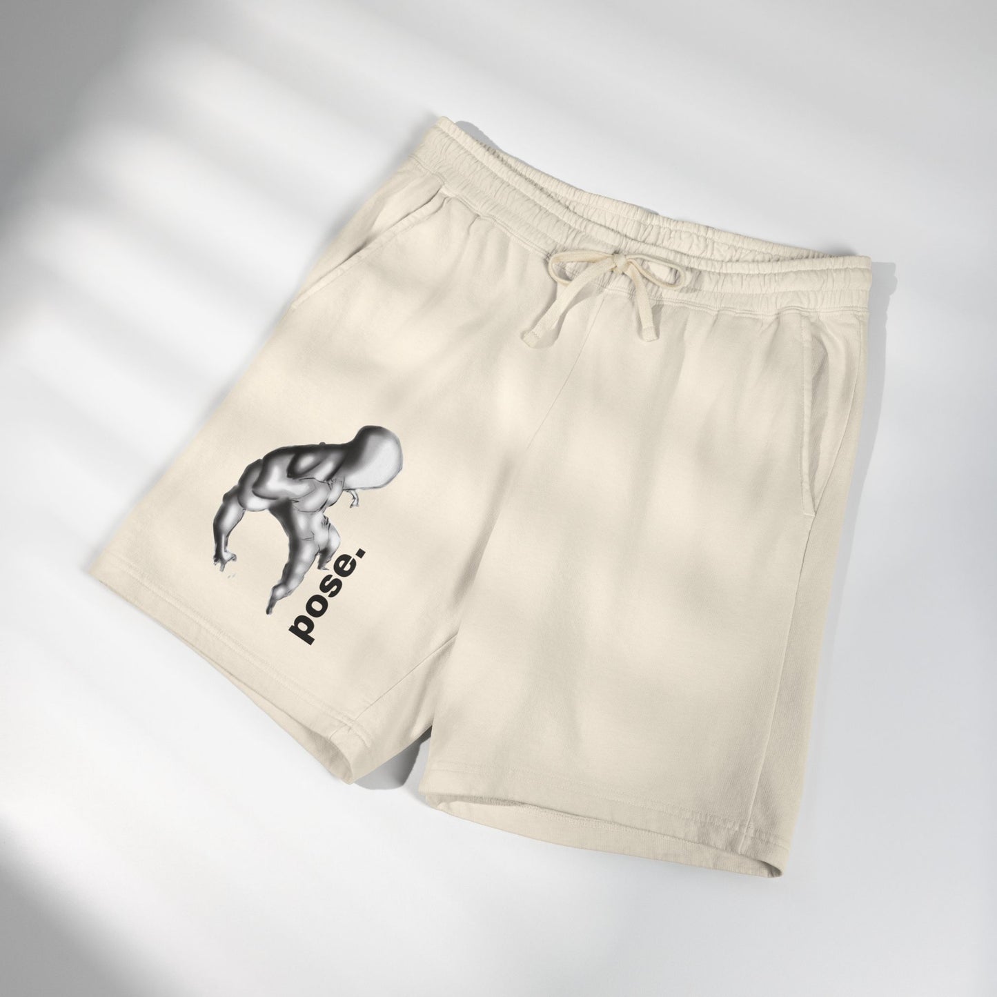 Abstract Figure Pose sweat shorts | Minimal Graphic