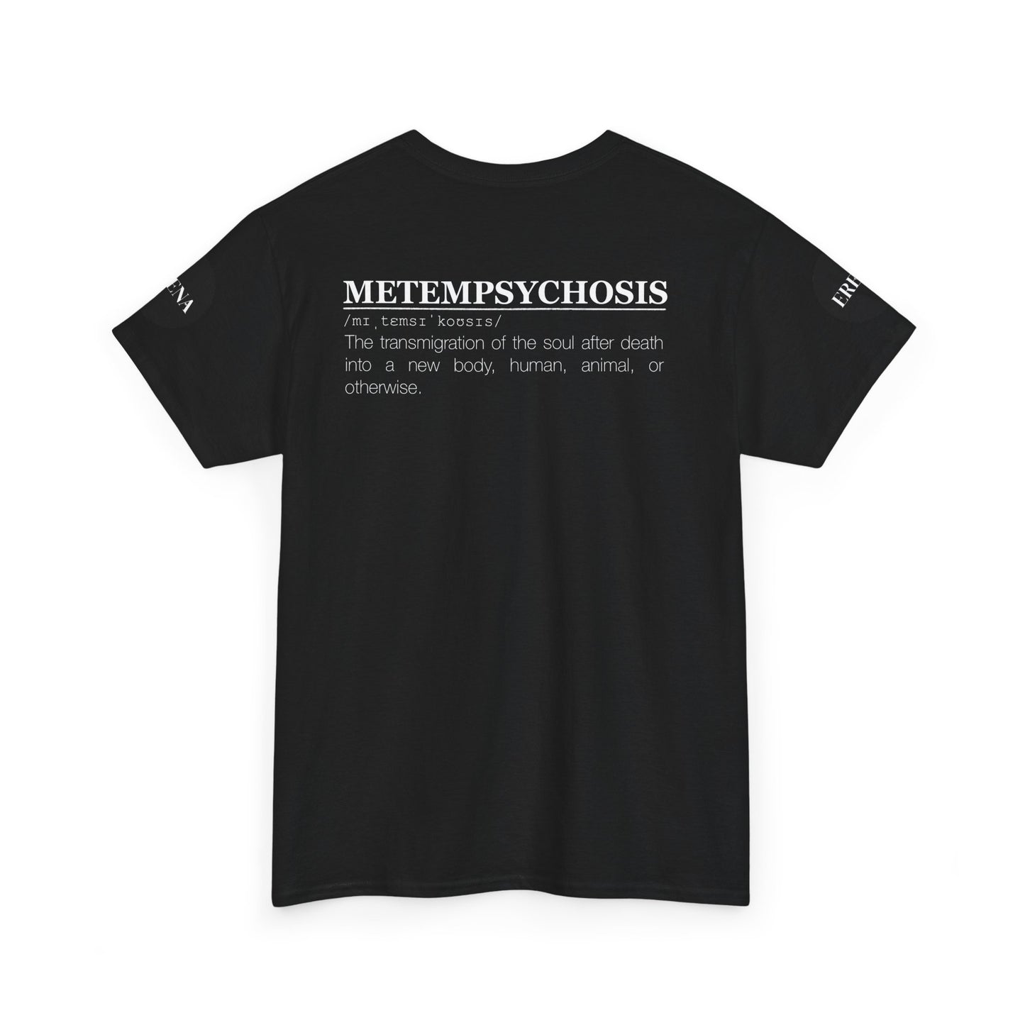 Metempsychosis Snake Illustration Tee | Monochrome Botanical Art