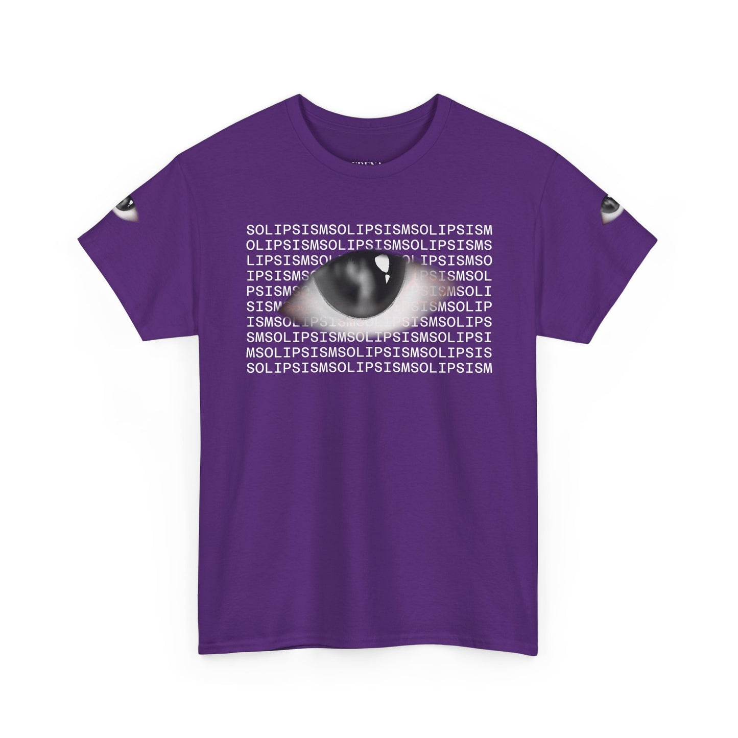 Monochrome Lip Print Tee | Repeated Text Pattern, Minimal Graphic Shirt