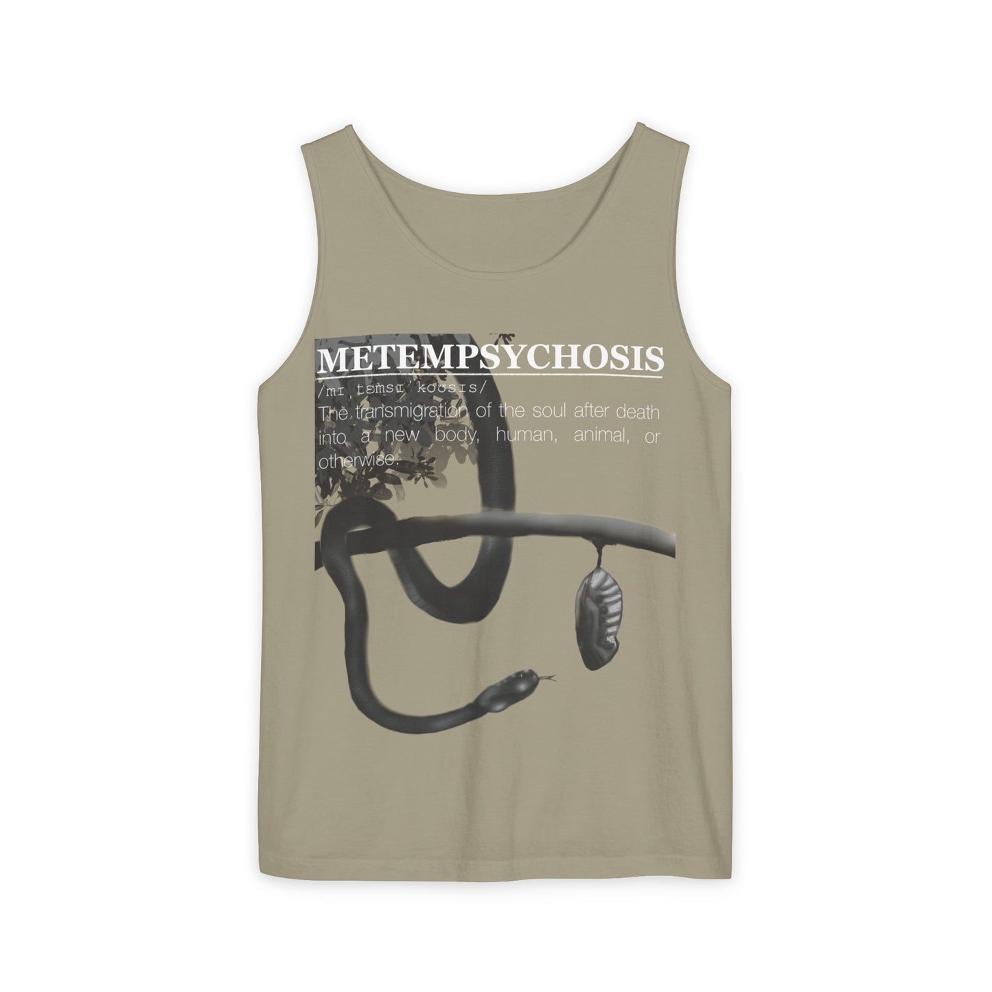Metempsychosis Snake Coil tank top | Philosophical Graphic Tee