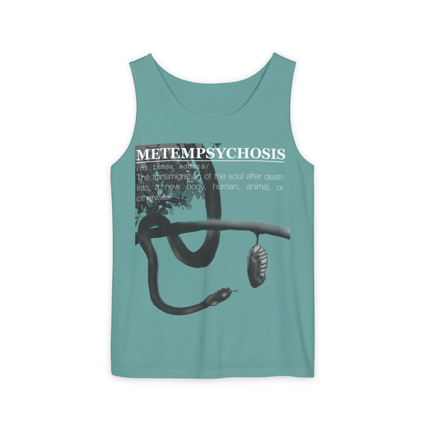 Metempsychosis Snake Coil tank top | Philosophical Graphic Tee