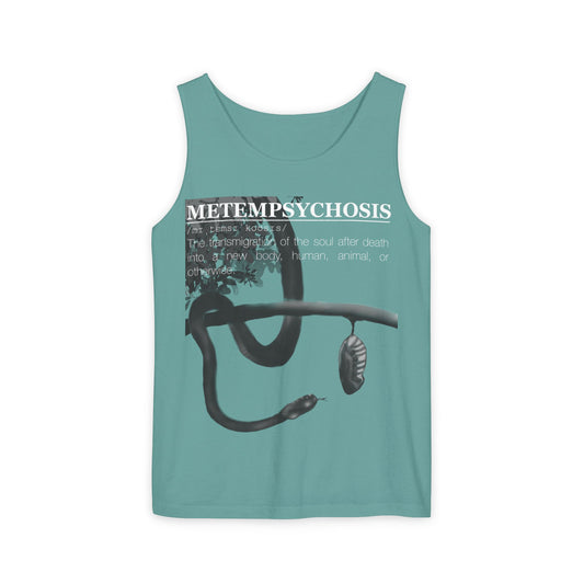 Metempsychosis Snake Coil tank top | Philosophical Graphic Tee