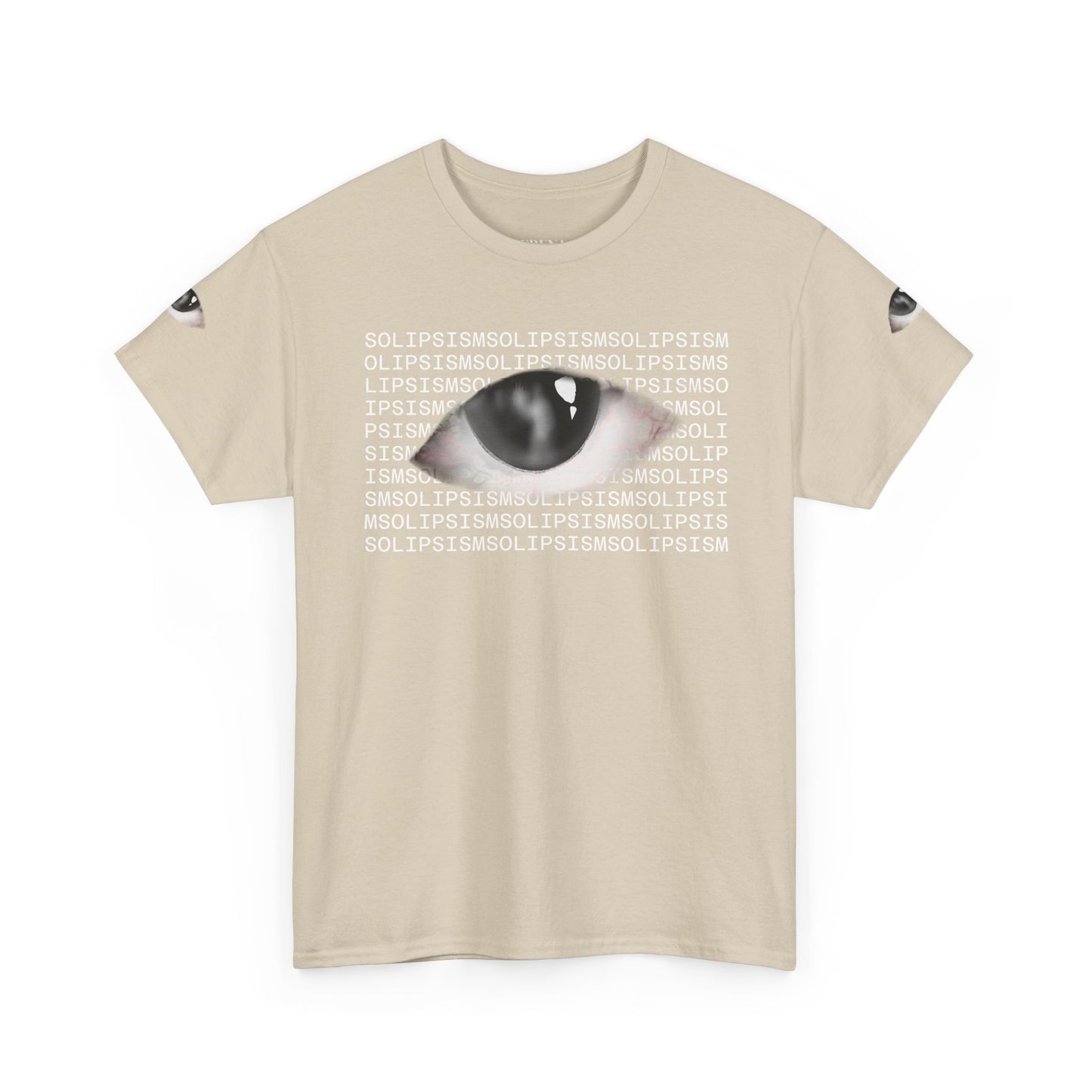Monochrome Lip Print Tee | Repeated Text Pattern, Minimal Graphic Shirt