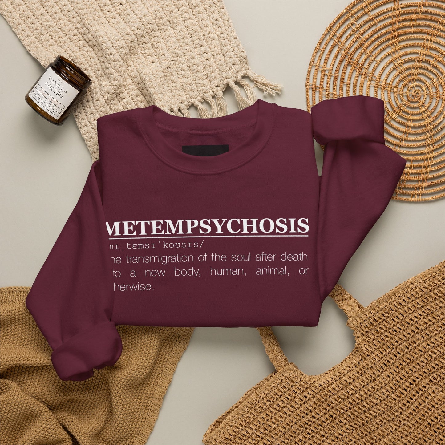 Metempsychosis Snake & Mirror Crewneck Sweatshirt