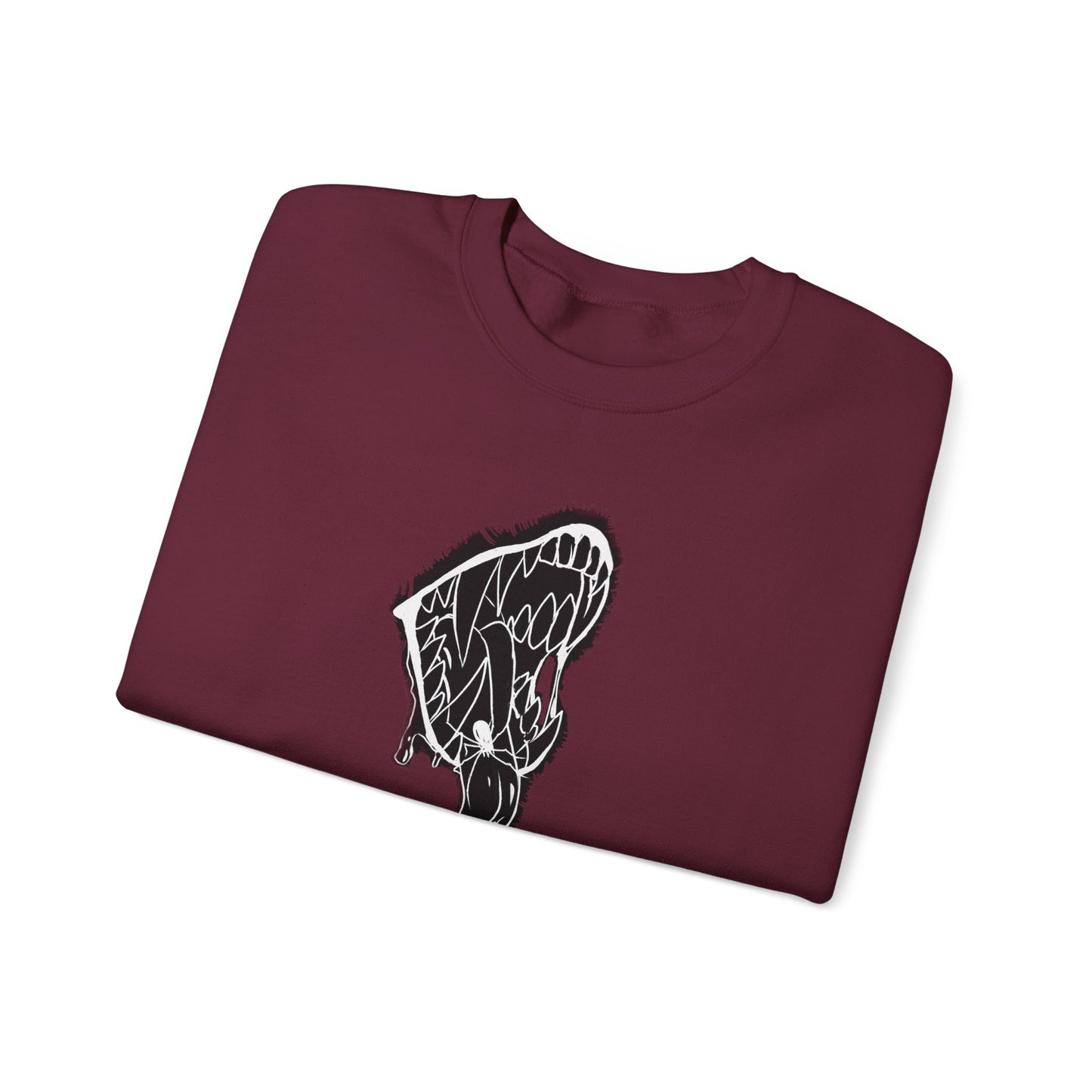Snake Skull Illustration Crewneck Sweatshirt | Gothic Snake Sleeve Art
