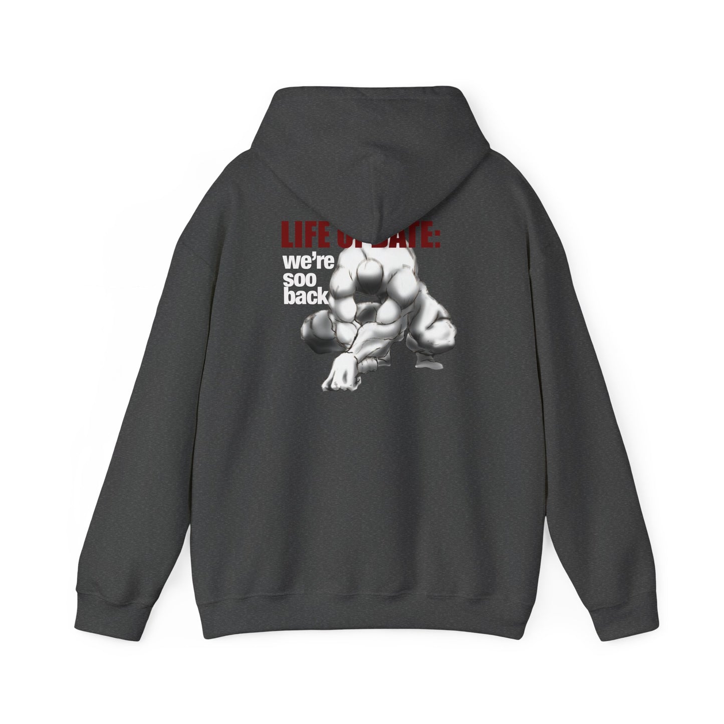 Life On Pause gorilla illustration Hoodie | Back print statement sweatshirt