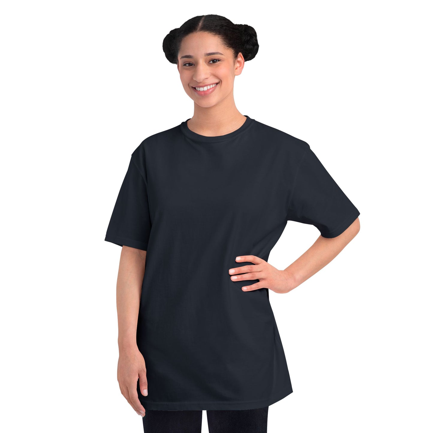 Monochrome Eye with Repeated Text T-Shirt | Graphic Back Print