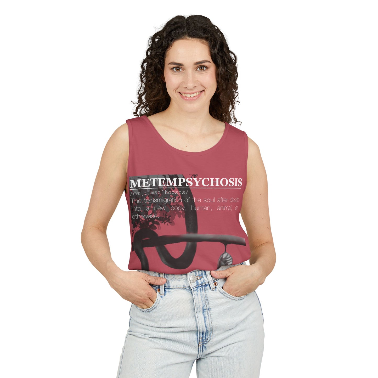Metempsychosis Snake Coil tank top | Philosophical Graphic Tee