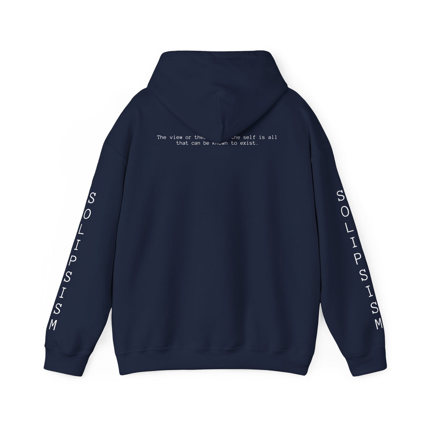 Solipsism Eye Graphic Hoodie | Solipsism Text Sleeve Pullover
