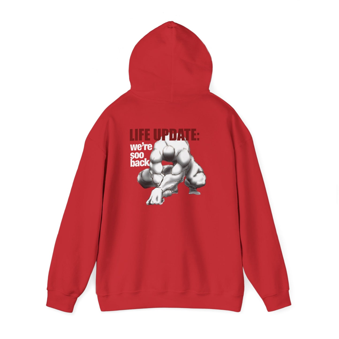 Life On Pause gorilla illustration Hoodie | Back print statement sweatshirt