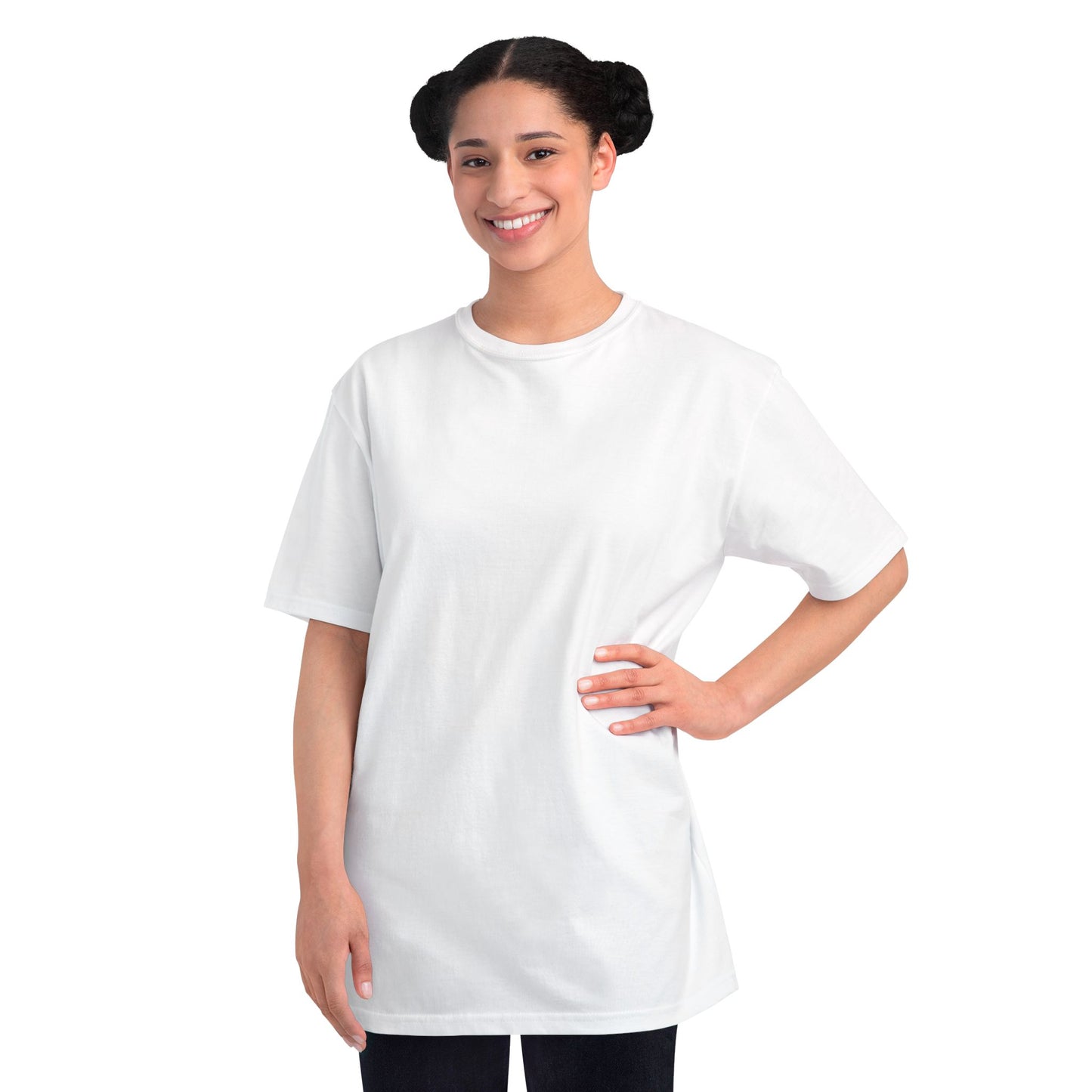 Monochrome Eye with Repeated Text T-Shirt | Graphic Back Print